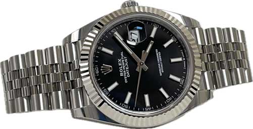 Rolex Datejust 41 Steel and White Gold - Fluted Bezel - Jubilee - Image 5