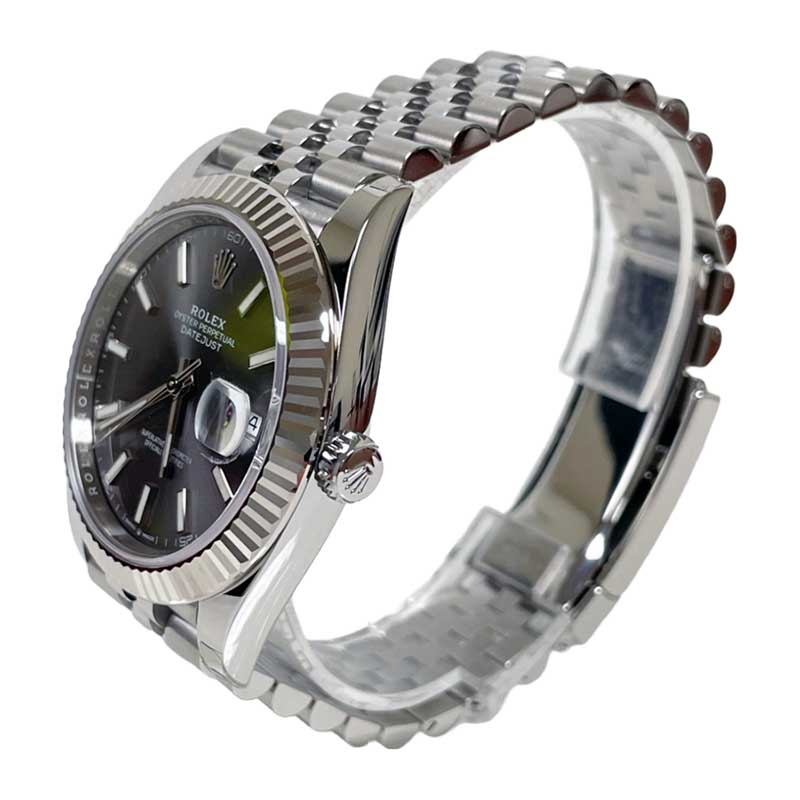 Rolex Datejust 41 Steel and White Gold - Fluted Bezel - Jubilee - Image 3