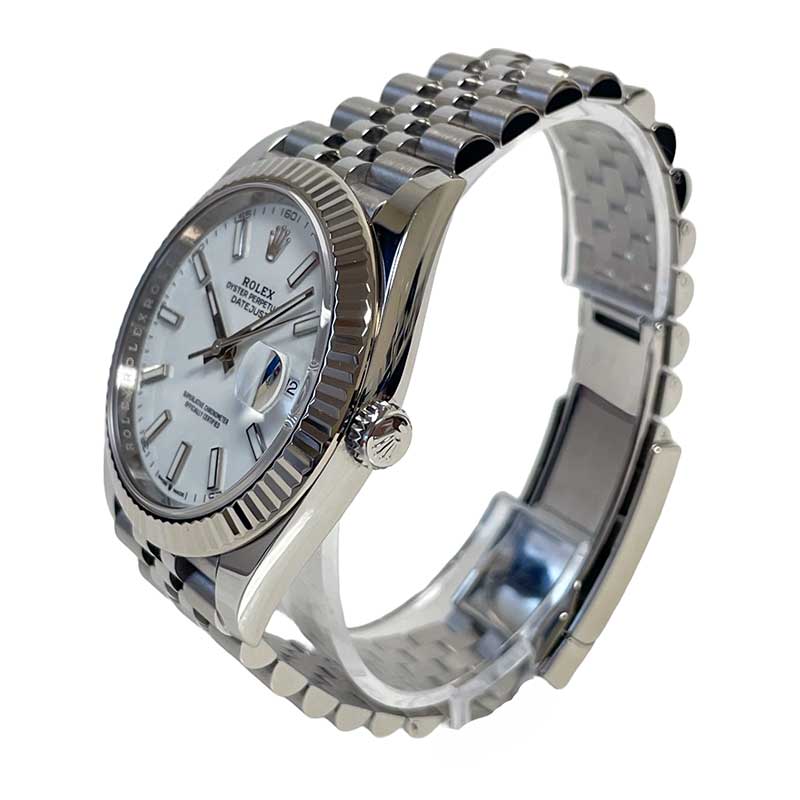 Rolex Datejust 41mm Steel and White Gold - Fluted Bezel - Jubilee - Image 3