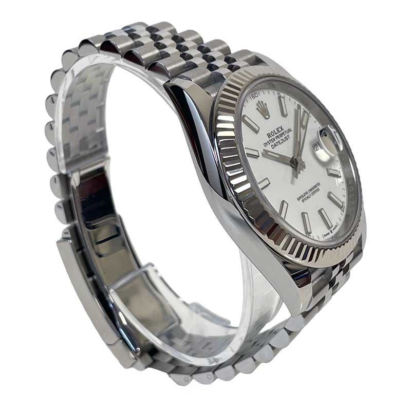 Rolex Datejust 41mm Steel and White Gold - Fluted Bezel - Jubilee - Image 4