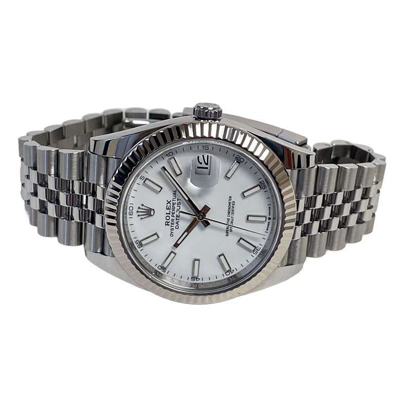 Rolex Datejust 41mm Steel and White Gold - Fluted Bezel - Jubilee - Image 5