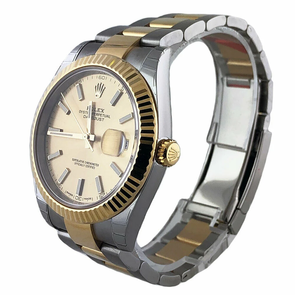 Rolex Datejust 41 Steel and Yellow Gold - Fluted Bezel - Oyster - Image 3