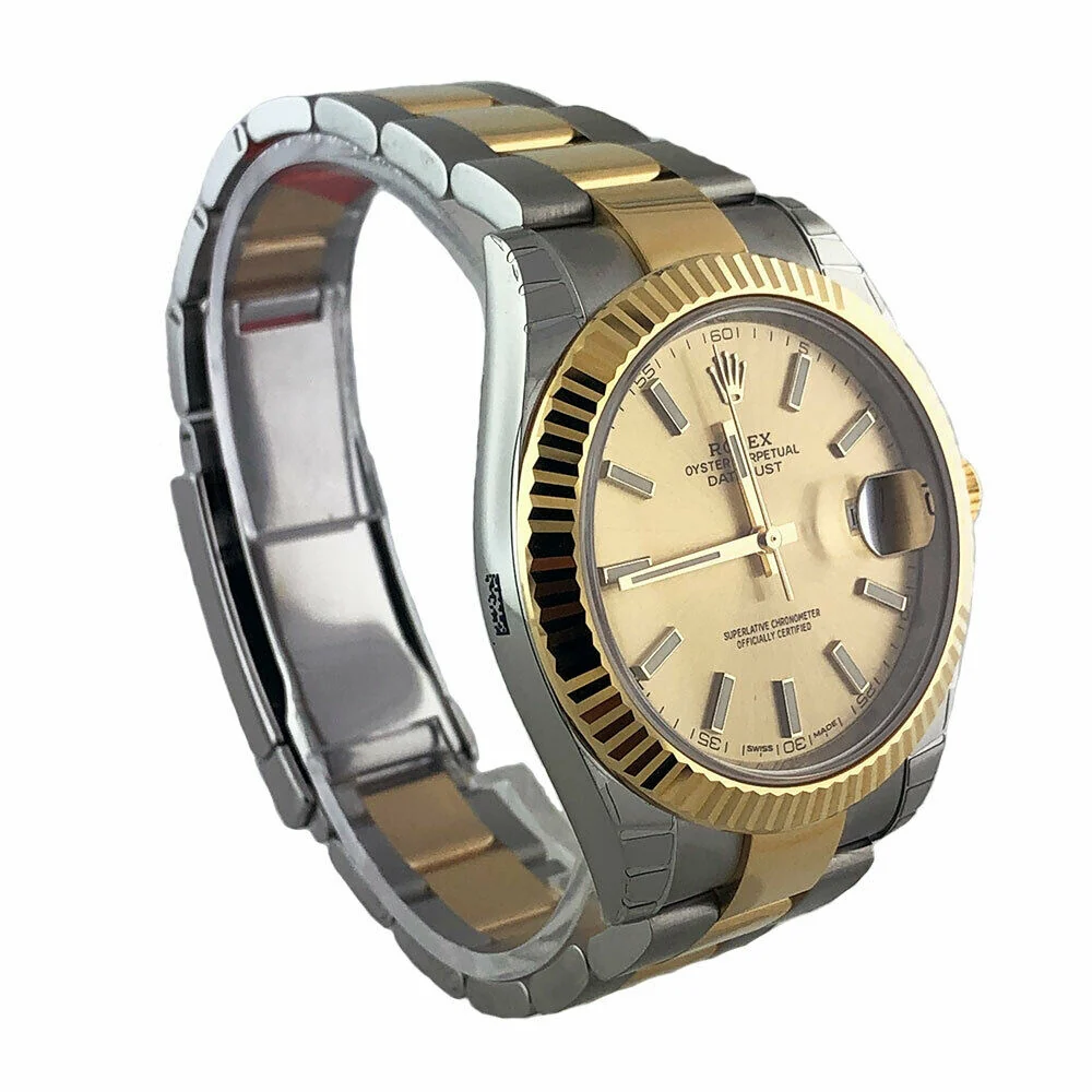 Rolex Datejust 41 Steel and Yellow Gold - Fluted Bezel - Oyster - Image 4