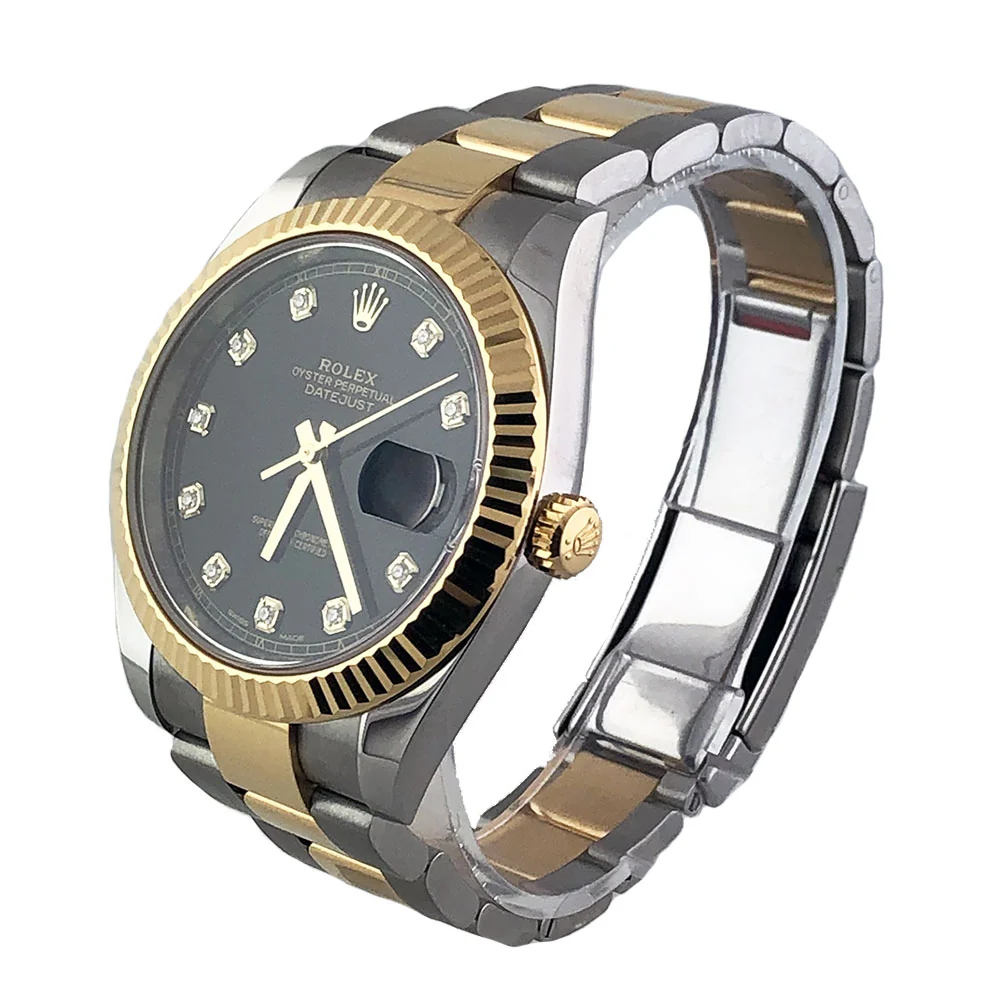 Rolex Datejust 41 Steel and Yellow Gold - Fluted Bezel - Oyster - Image 3
