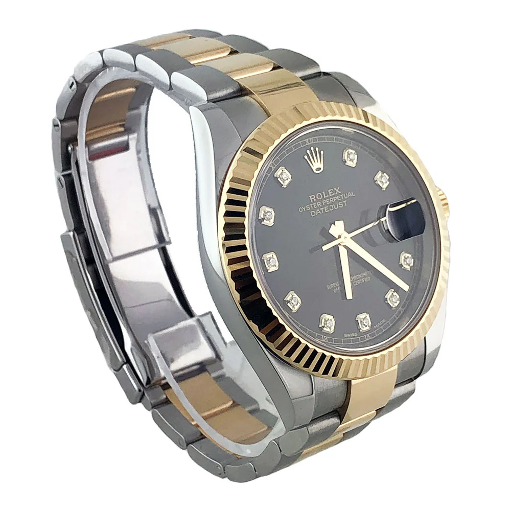 Rolex Datejust 41 Steel and Yellow Gold - Fluted Bezel - Oyster - Image 4