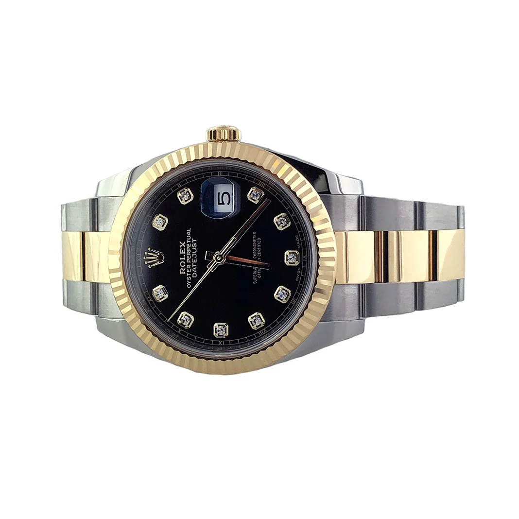Rolex Datejust 41 Steel and Yellow Gold - Fluted Bezel - Oyster - Image 5