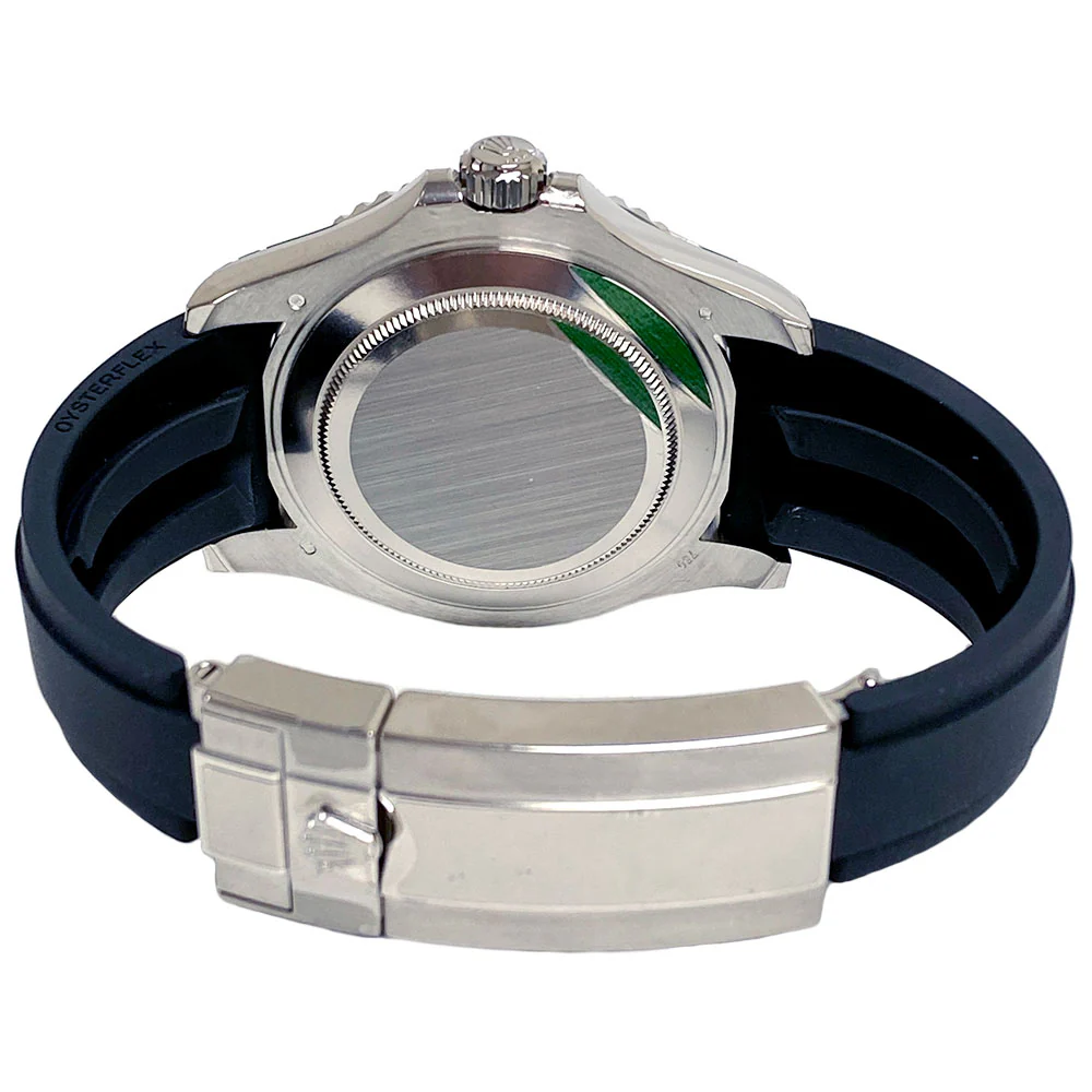 Rolex White Gold Yacht-Master 42 Watch - Black Dial - Oysterflex Strap - Image 6